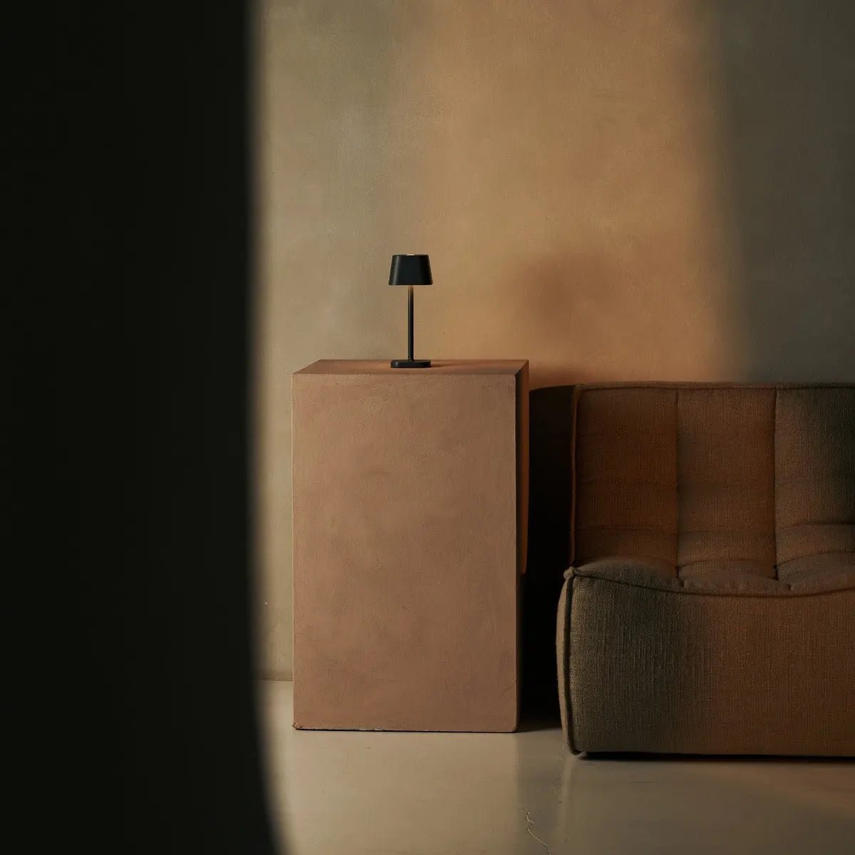 Ava Stone Grey Rechargeable Table Lamp | Stylish, Cordless Lamp & Dimmable