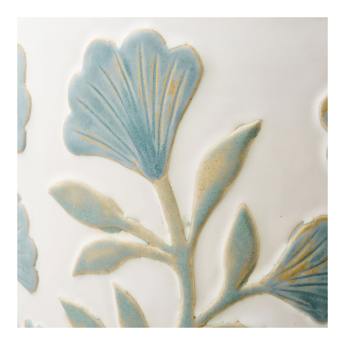 Ceramic Flower Pot - White Mix - 22.5 x 17.5 cm