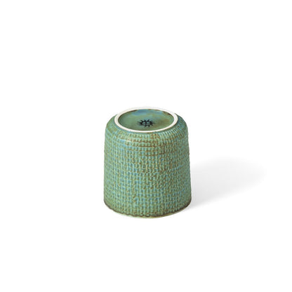 Bazar Bizar Living Artisan Ceramic Cup – Textured Lagoon Glaze, Espresso Size