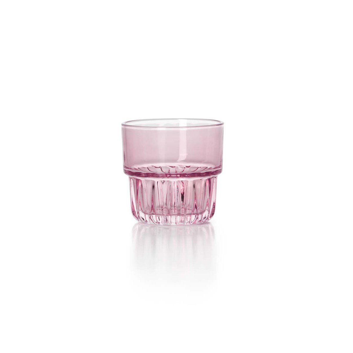 Recycled Glass Tumbler - Faceted Design - Blush Pink