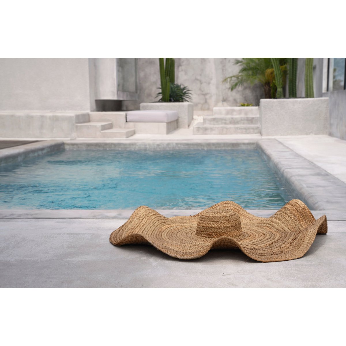 Water Hyacinth Sun Hat - Handmade Lolita Style, Natural Fiber