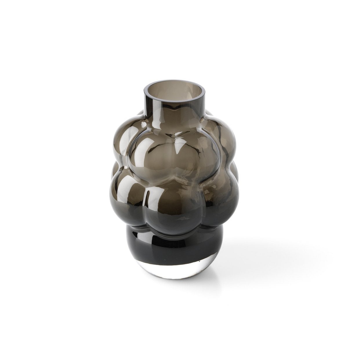 Glass Vase - Dark Grey Grape Vase - Modern Accent Decor