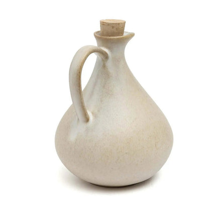 Ceramic Olive Oil Dispenser - White Kitchen Oil Bottle N°80