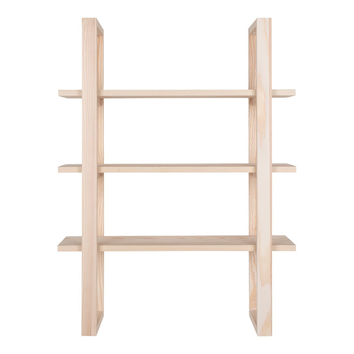 Paulownia Wood Wall Shelf - Natural Nordic Style, 48x63cm