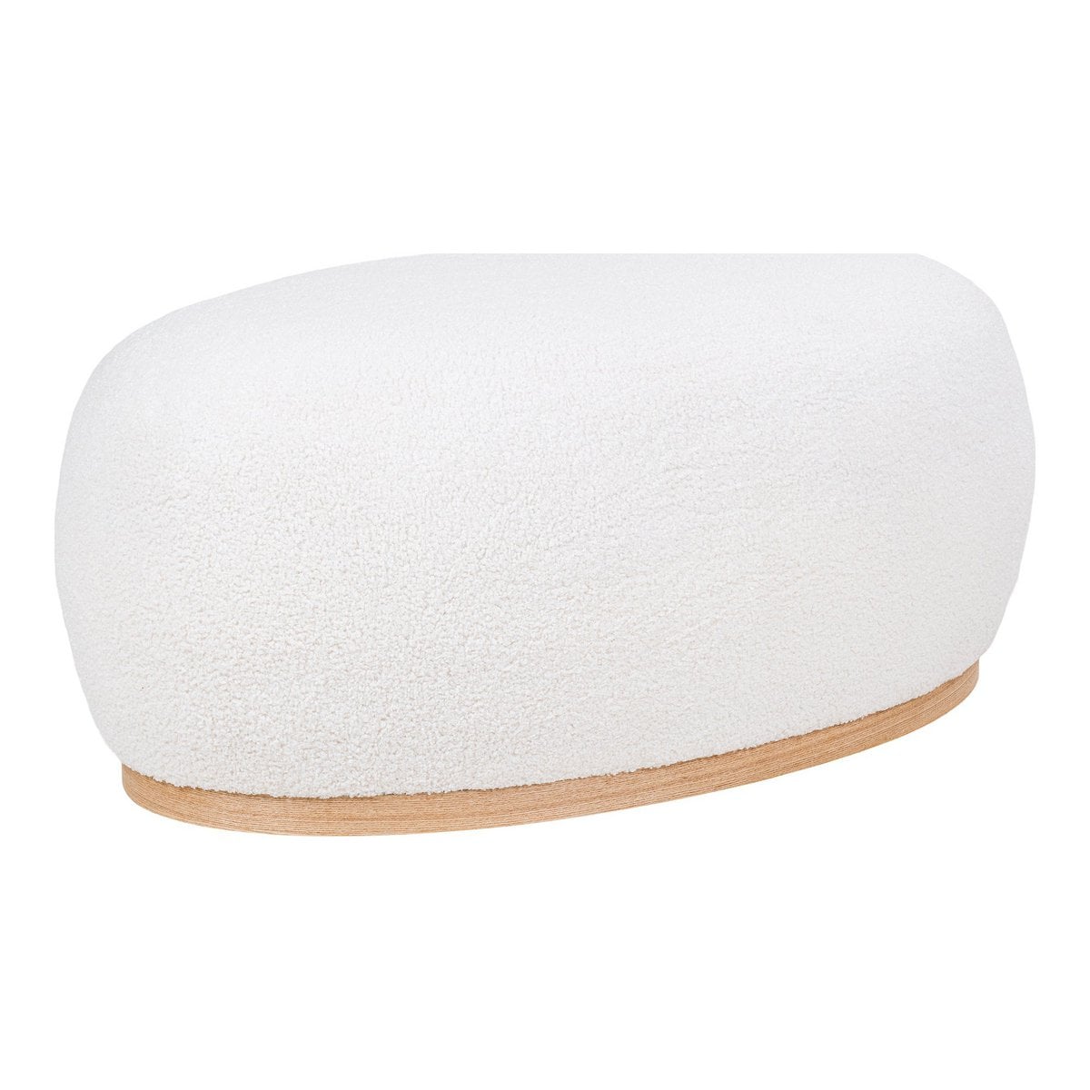 Manhattan Pouf - White, MDF/Pinewood/Foam/Polyester, 88.5x54.5x36 cm