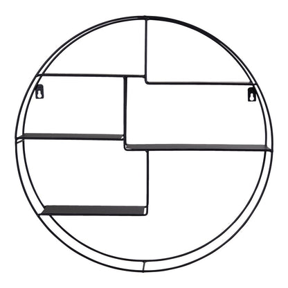 Genk Shelf - Black, Steel, Ø47x10 cm