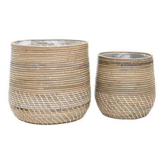Σετ Καλαθιών Αποθήκευσης από Rattan – Natural Kubu, Σετ των 2