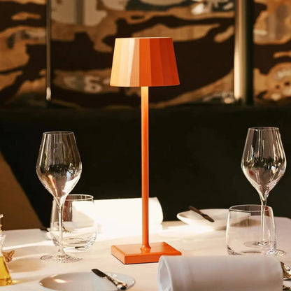 Combi Set Professional | 8 x Wouter Blossom Orange Rechargeable Table Lamps & 1 x Central Station Charging Station