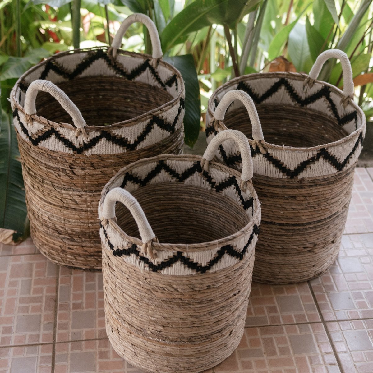 Banana Fibre Basket – Handwoven Laundry & Plant Basket, 3 Sizes