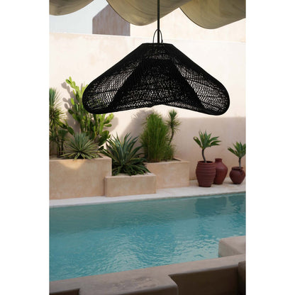 Rattan Pendant Lighting - Black Cloud XXL Lampshade