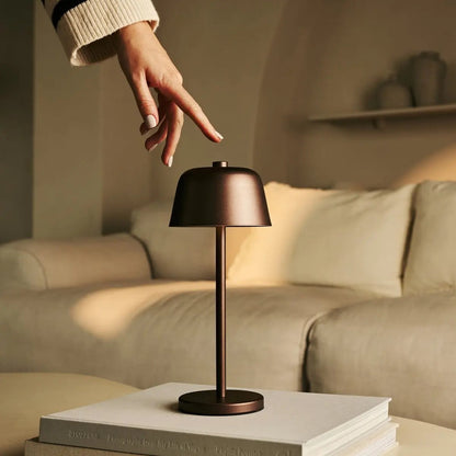 Espresso Brown Rechargeable Table Lamp | Cordless & Stylish Lighting