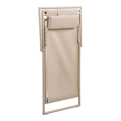 Curtis Beach chair with 4-position backrest, textilene/steel, taupe