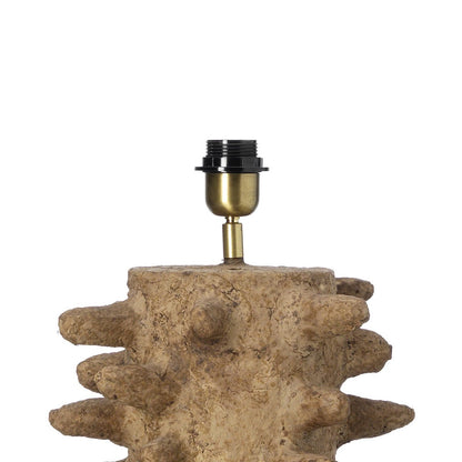 Papier Mache Table Lamp - Mud Finish - Large Spiketacular Design