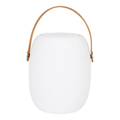 Cardiff LED Lamp - Lamp with strap, rechargeable, bluetooth speaker, white