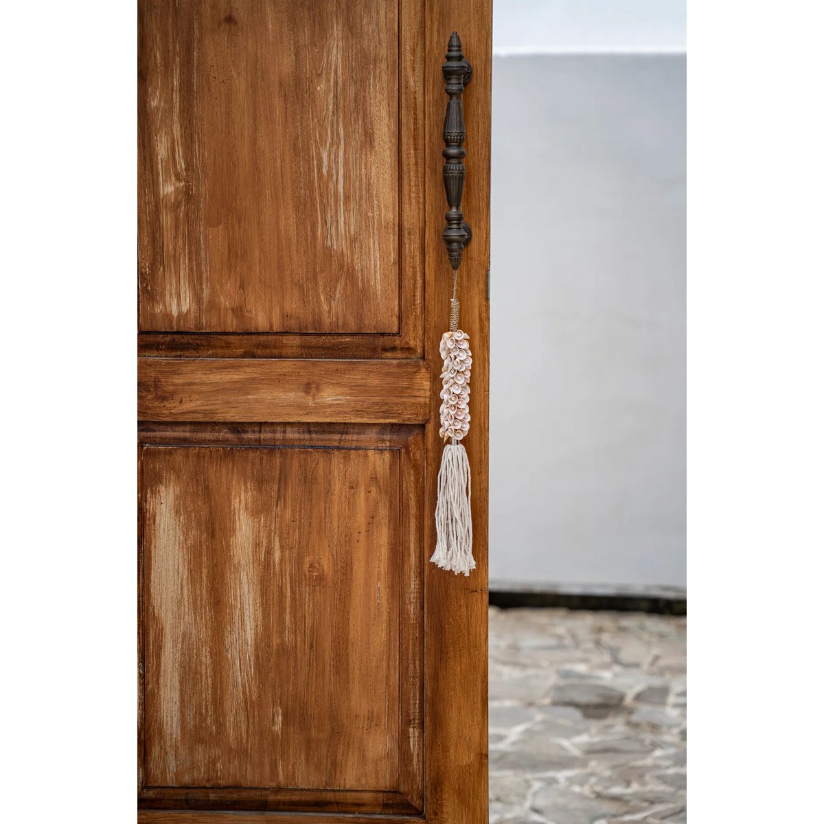 Cotton & Shell Tassel - Pink Bohemian Wall Hanging