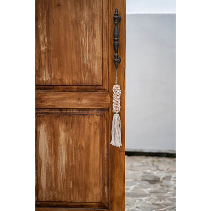Cotton & Shell Tassel - Pink Bohemian Wall Hanging