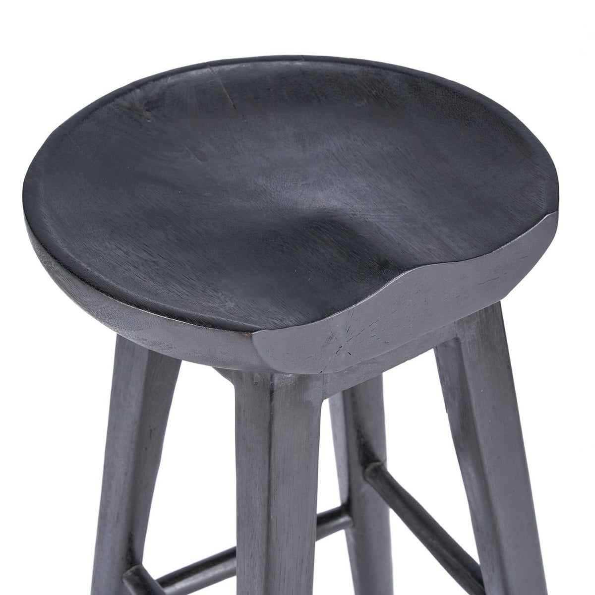 Bar Stool Mango Wood Black – The Tala Minimalist Counter Height