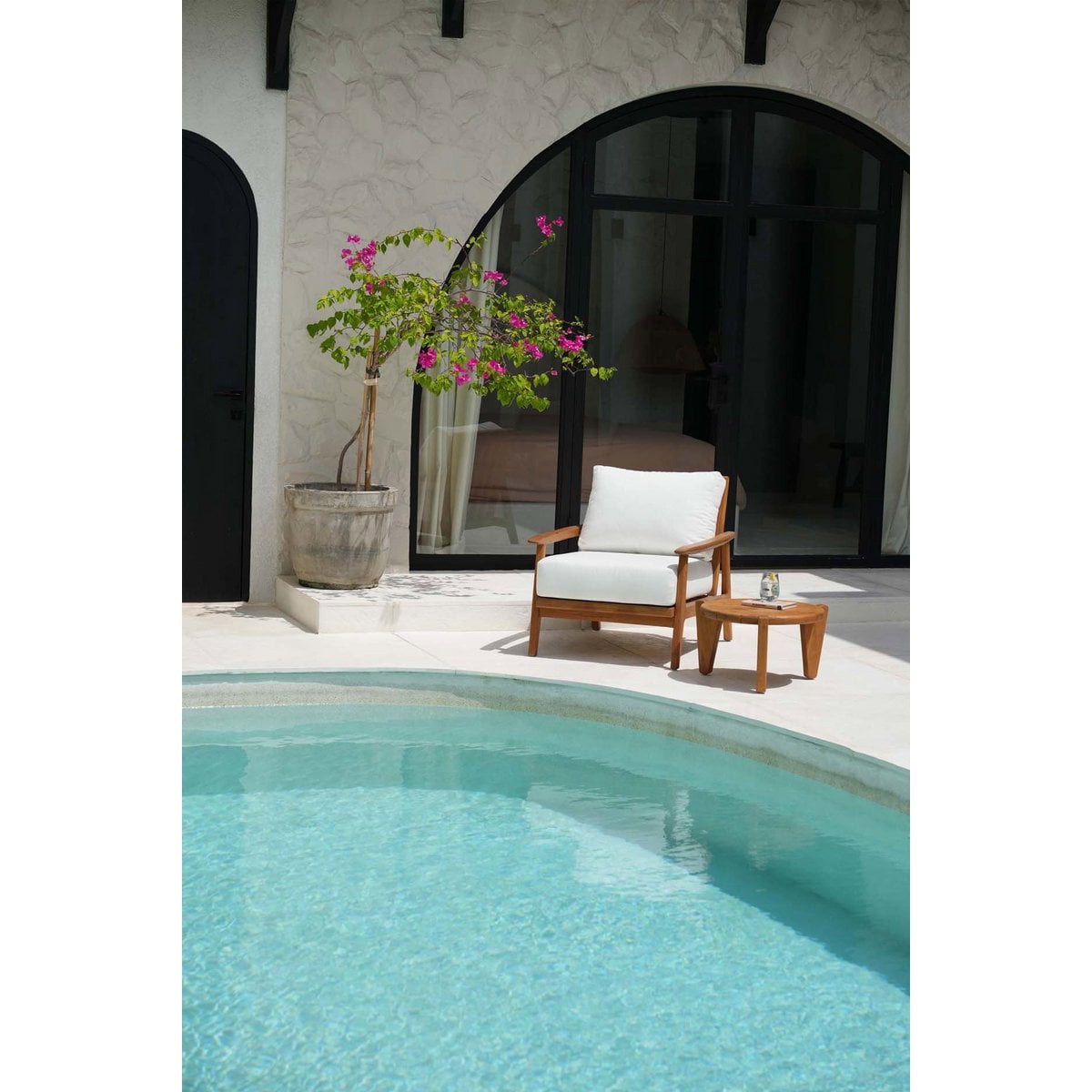Teak Coffee Table Outdoor - Seseh Three-Leg Design - Medium