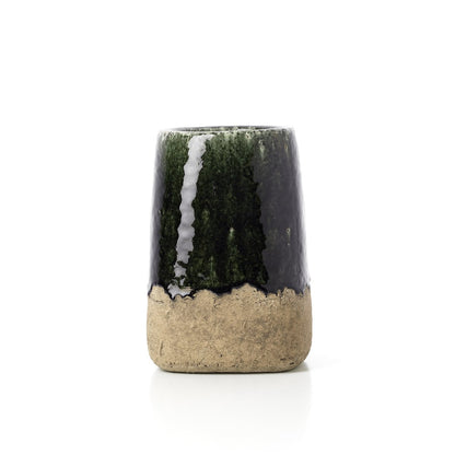 Concrete Planter - Moss Green Conical Planter - Medium