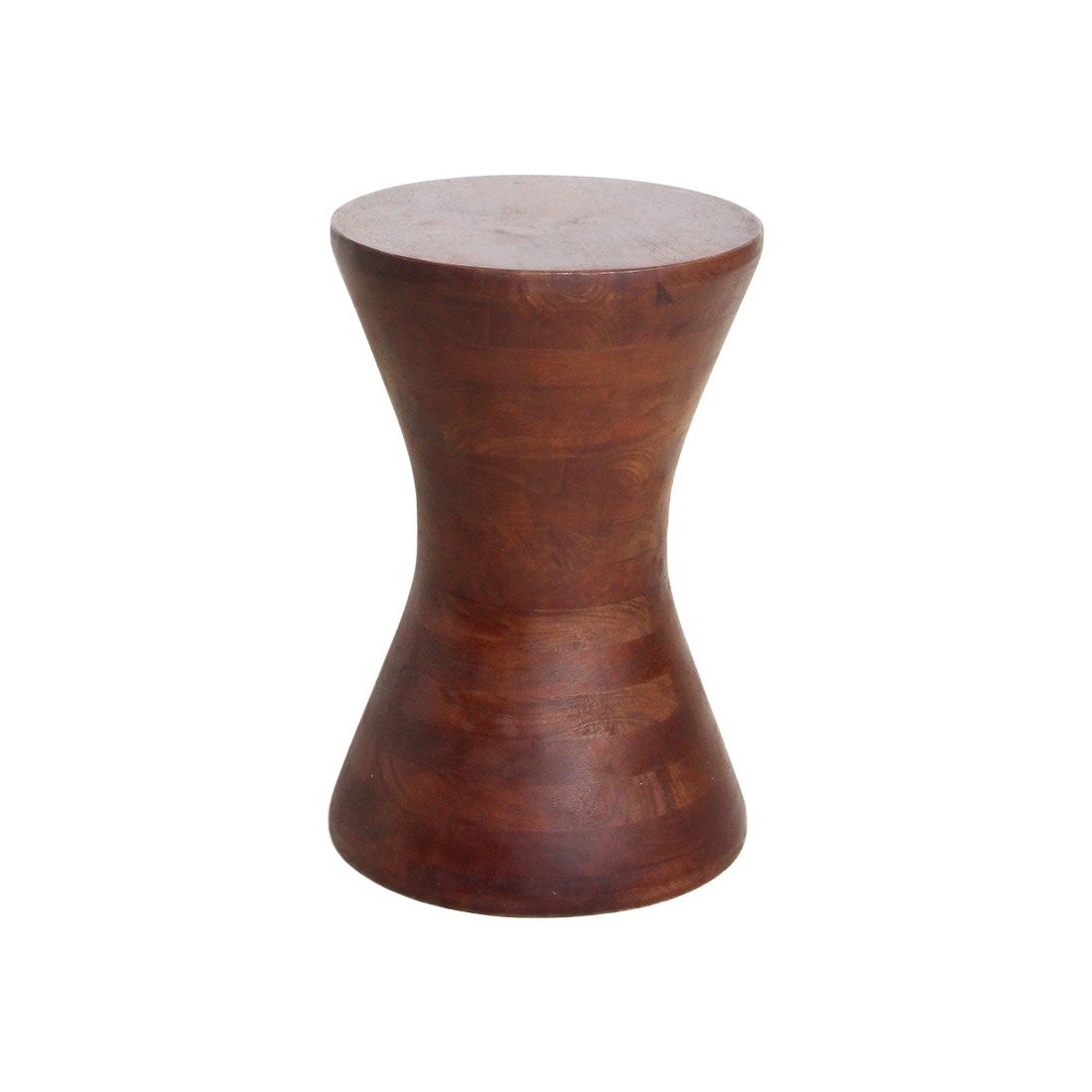 Mango Wood Stool Side Table – Natural Finish, Versatile Accent