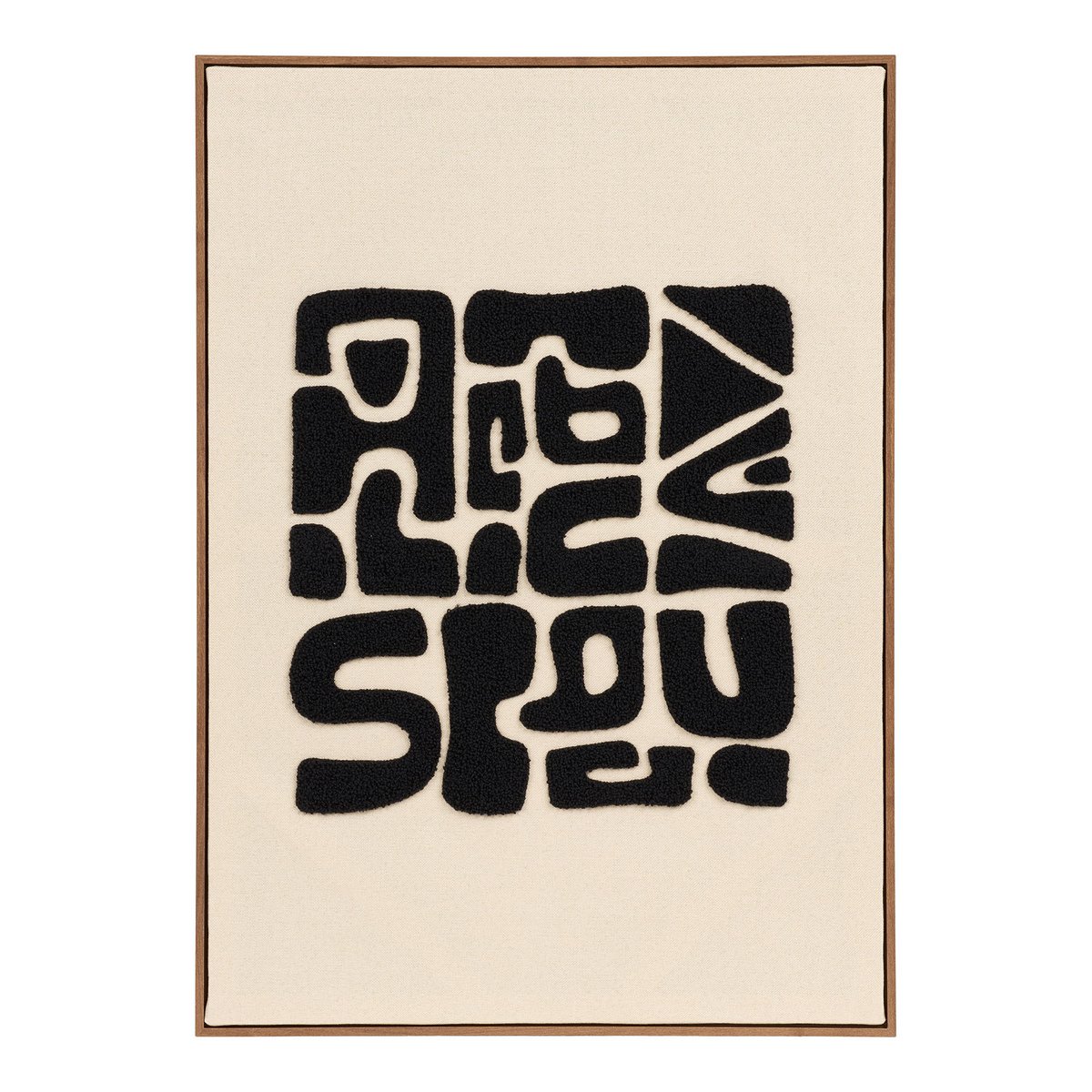 Tufted Wall Decor - Black & Brown Nordic Wall Art, 50x70 cm