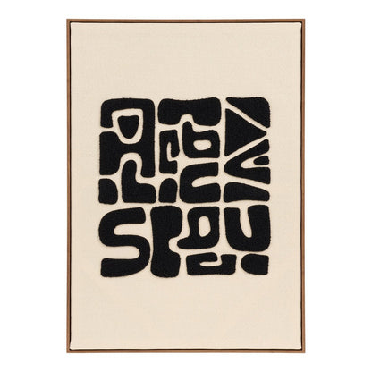 Tufted Wall Decor - Black & Brown Nordic Wall Art, 50x70 cm