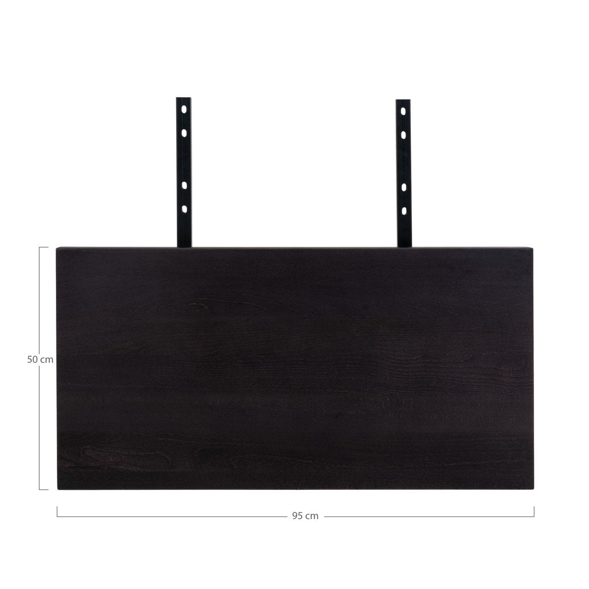 Oak Extension Plates for Dining Table - Black Steel Finish, 95x50cm