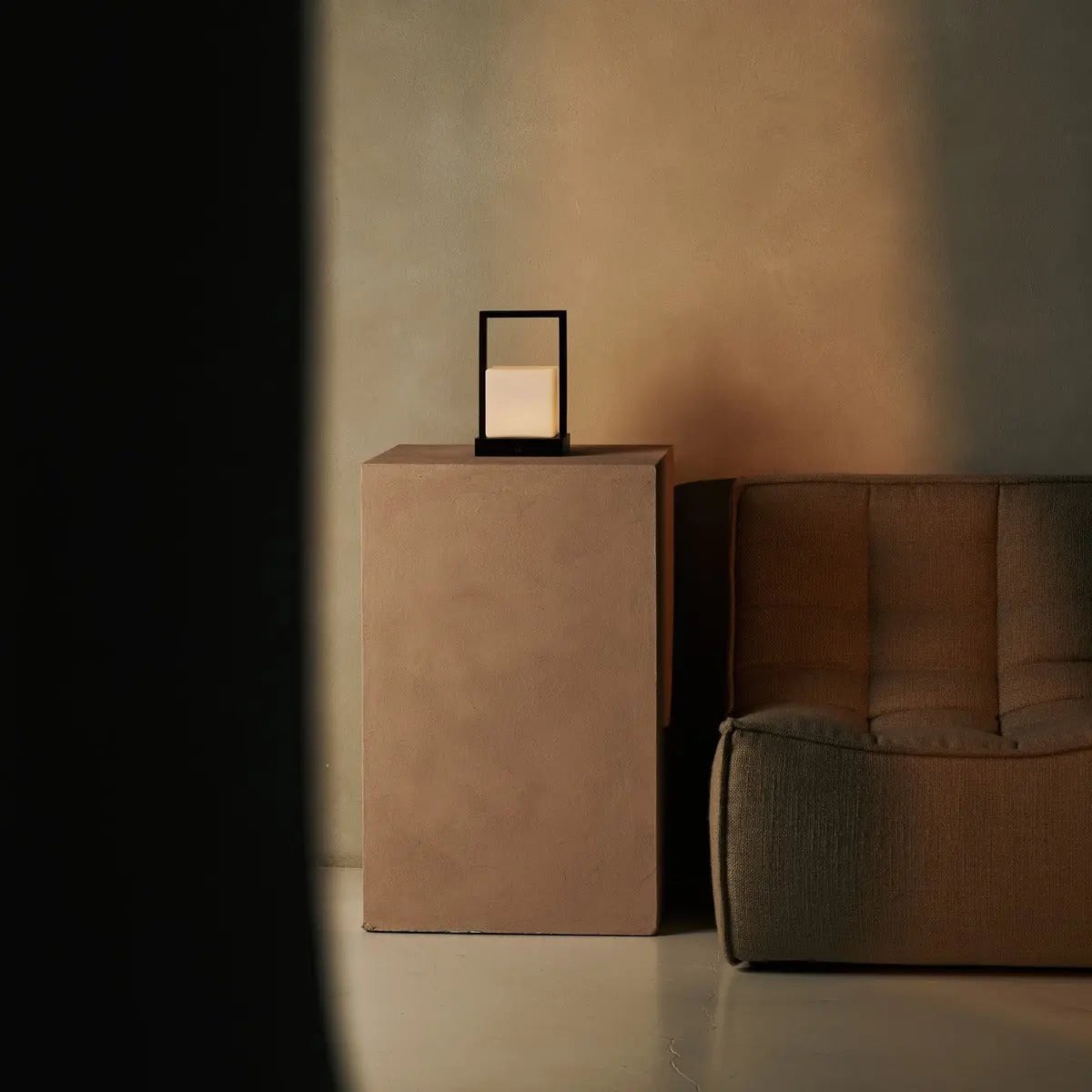 Cordless Table Lamp - Dark Brown Rechargeable Dimmable