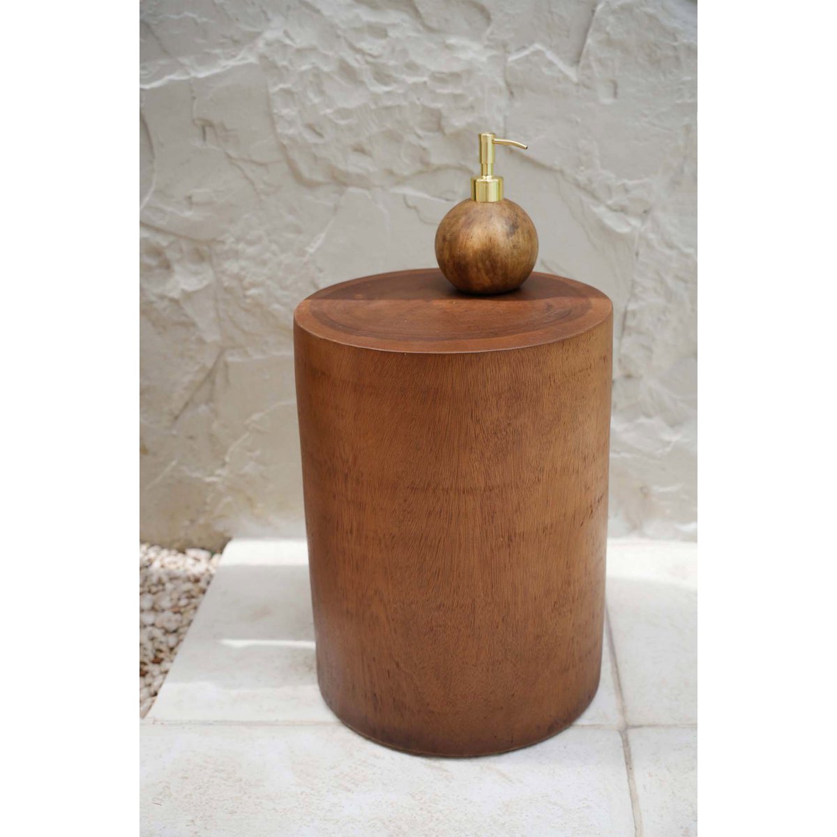 Munggur Wood Stool - The Tribe Natural Accent Stool