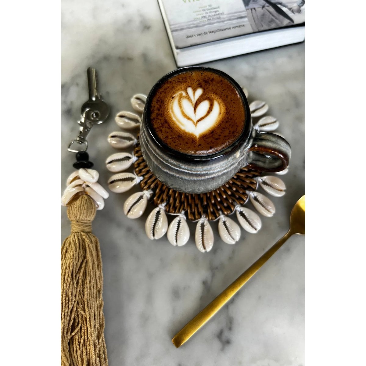 The Colonial Shell Coaster - Natural Brown