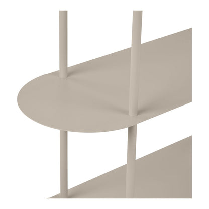 Rieti Shelving unit, 5 shelves, metal, sand, 31x90x150 cm