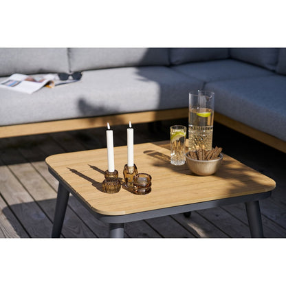 Candle holder, glass, smoked brun, set of 3
