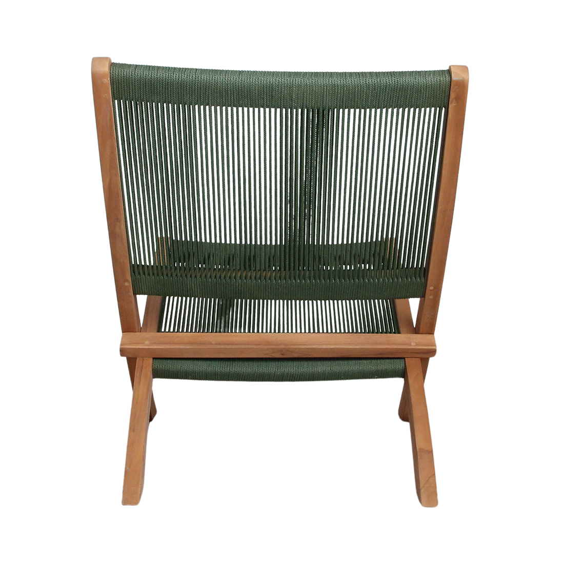 Rope folding lounge chair green