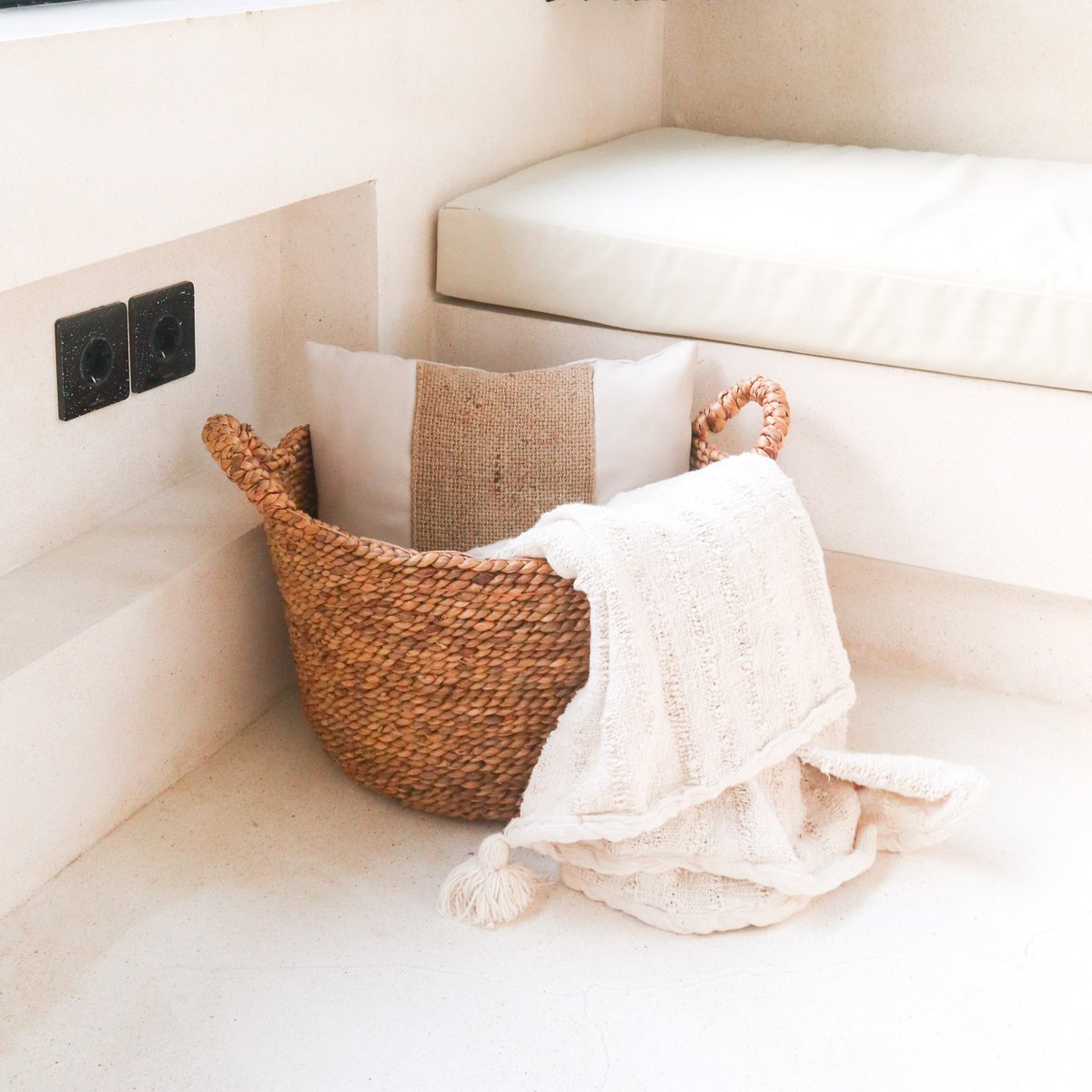 Water Hyacinth Storage Basket – Laundry, Plant, or Toy Basket, 3 Sizes