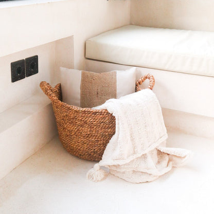 Water Hyacinth Storage Basket – Laundry, Plant, or Toy Basket, 3 Sizes