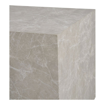 Ensemble de tables basses Prague - Beige, Aspect Marbre, MDF, Papier de décor, 2 pièces