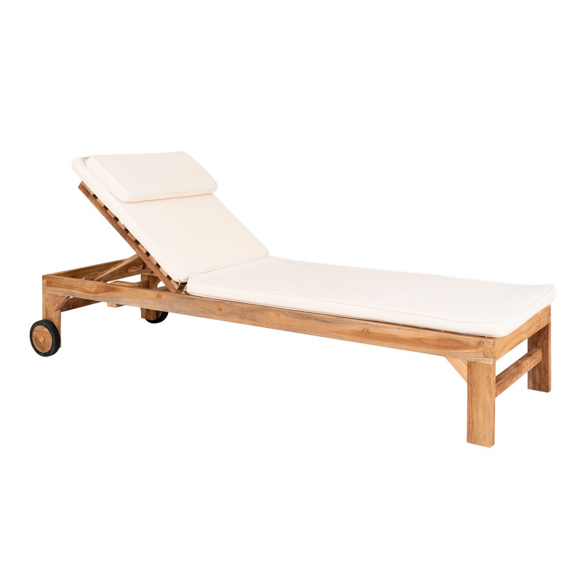 Coussin pour Sunlounger Andorra - Blanc, Coton, 200x62x6 cm