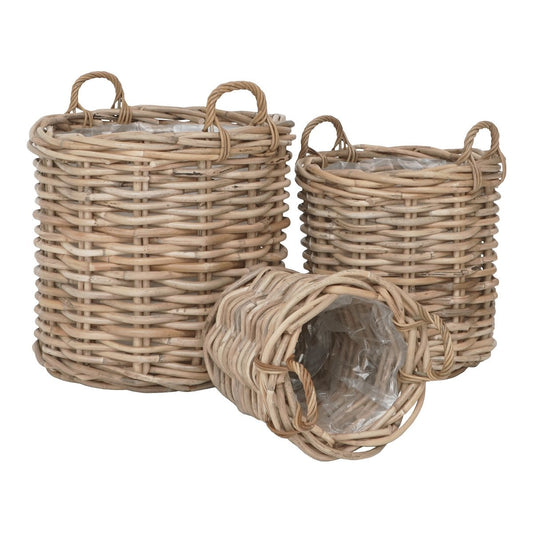 Rattan Storage Baskets - Kubu Woven Set of 3 | House Nordic