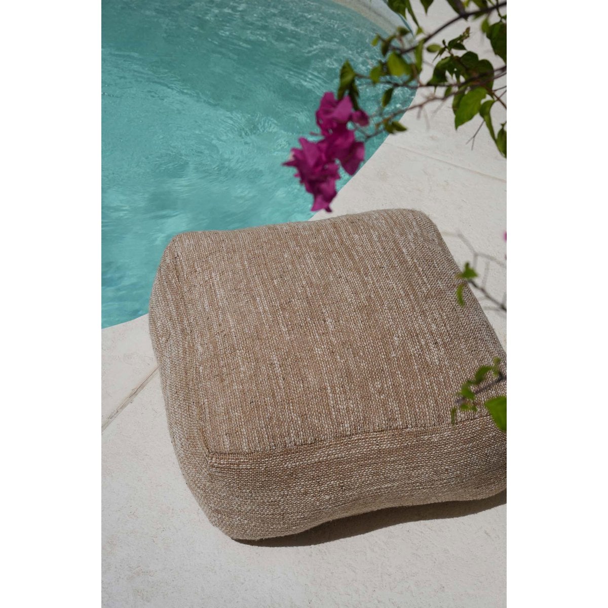 Beige Pouffe Ottoman - The Comfy Pouffe