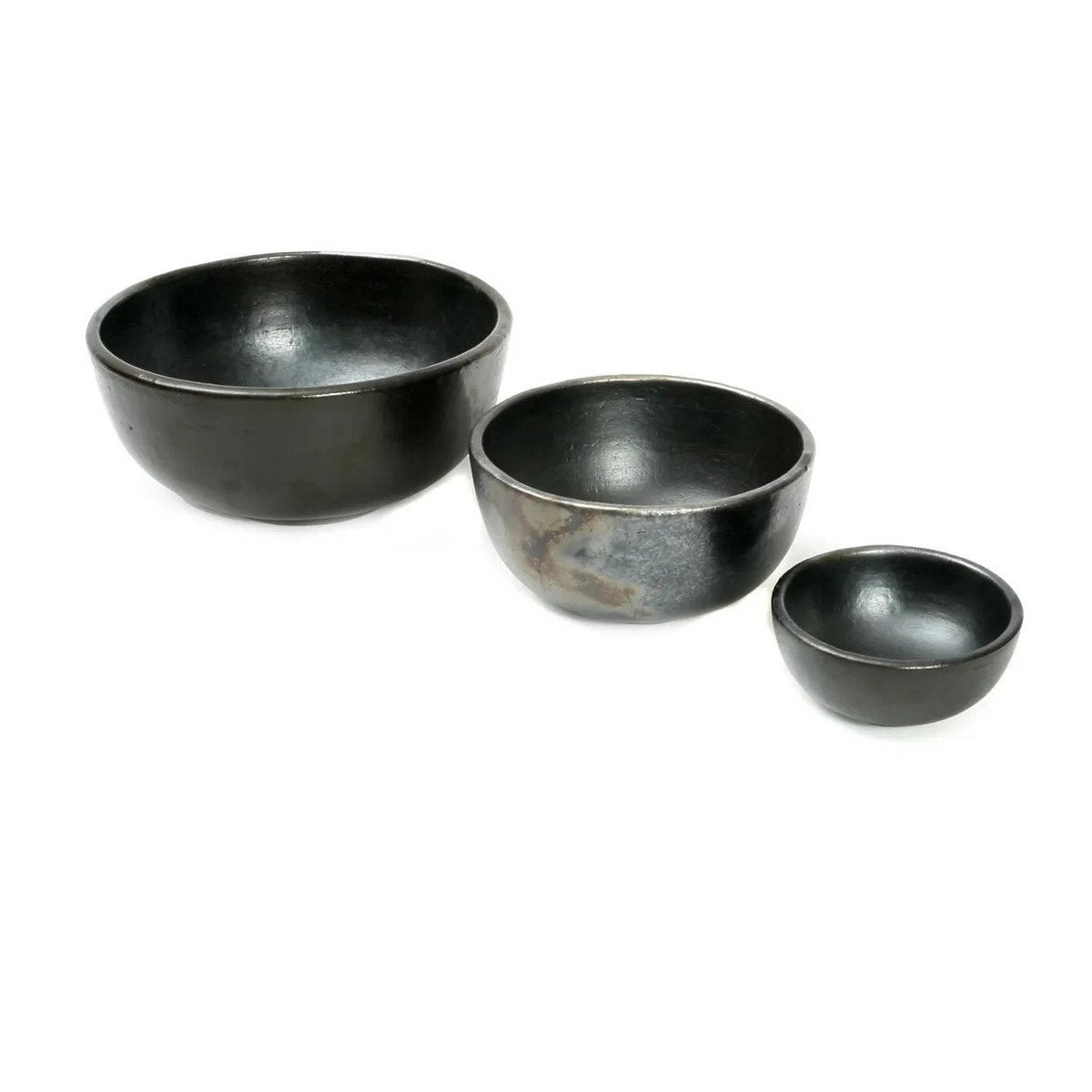 Black Decorative Bowl - Medium Burnt Finish Nordic Style