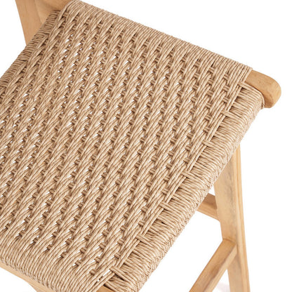 Teak Outdoor Bar Stool - Viro Weave Seating