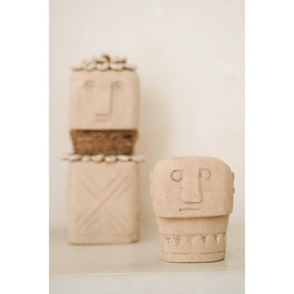 Sandstone Sumba Stone Statue - Hand Carved Indonesian Art