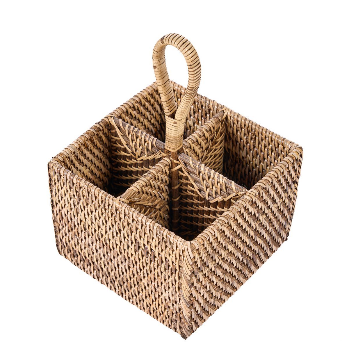 The Rattan Cutlery Caddy N°4 - Natural Brown