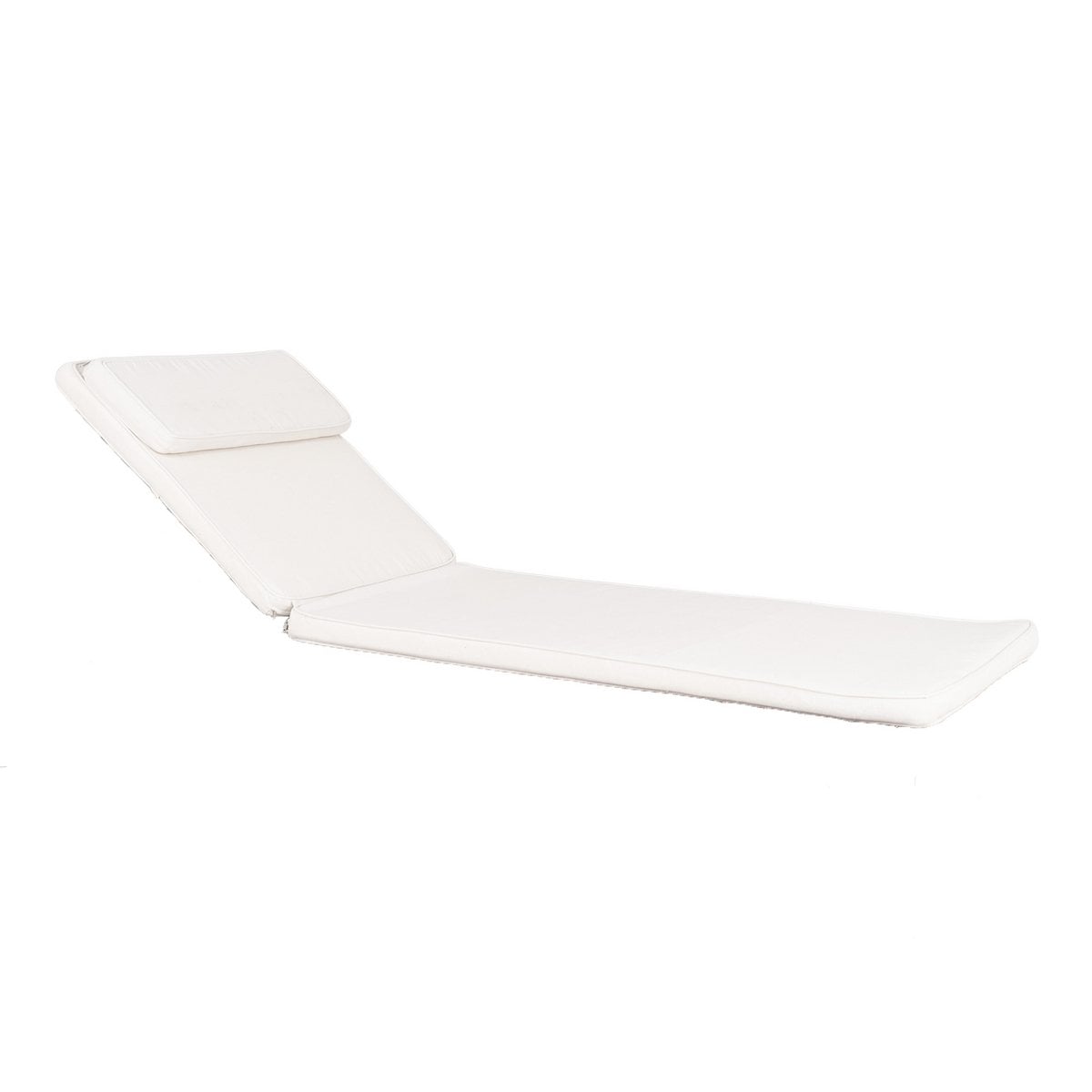 Coussin pour Sunlounger Andorra - Blanc, Coton, 200x62x6 cm
