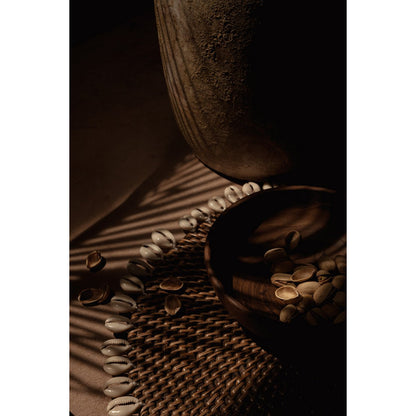 Rattan Placemat with Shells - Natural Brown Table Decor