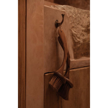 Teak Wood Kitchen Brush - Natural Bristle Cleaning Brush