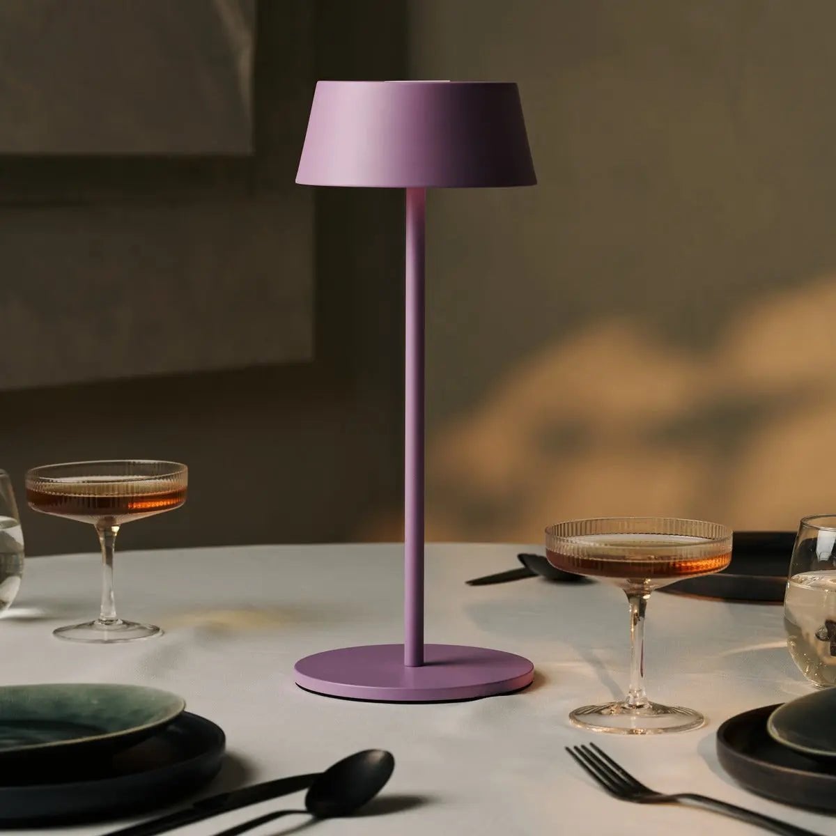 Cordless Table Lamp – Violet Rechargeable Dimmable LED Lamp