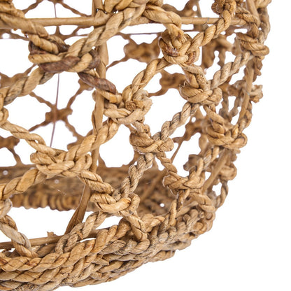 Banana Leaf Pendant Light - Large Woven Hanging Lamp, Natural
