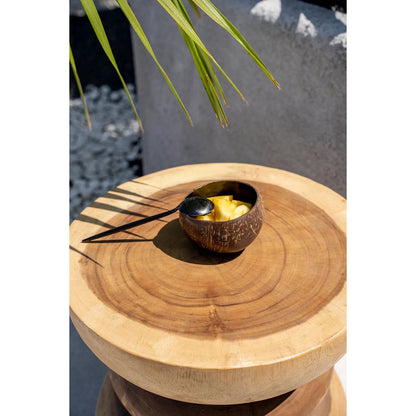 Coconut Food Bowl - Natural Black Tropical Bowl