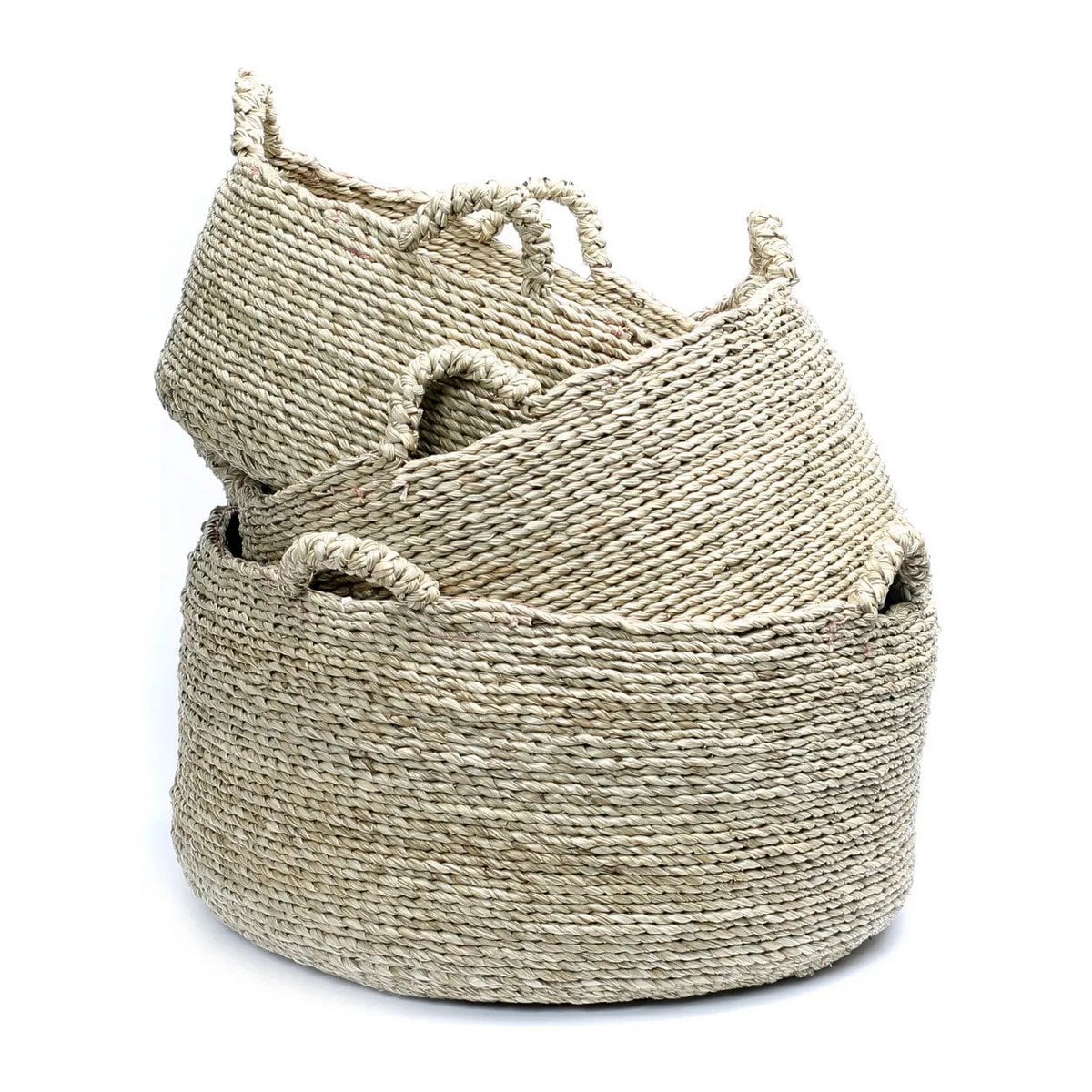 Seagrass Storage Basket – Quatre Mains Design, Natural Finish - Medium